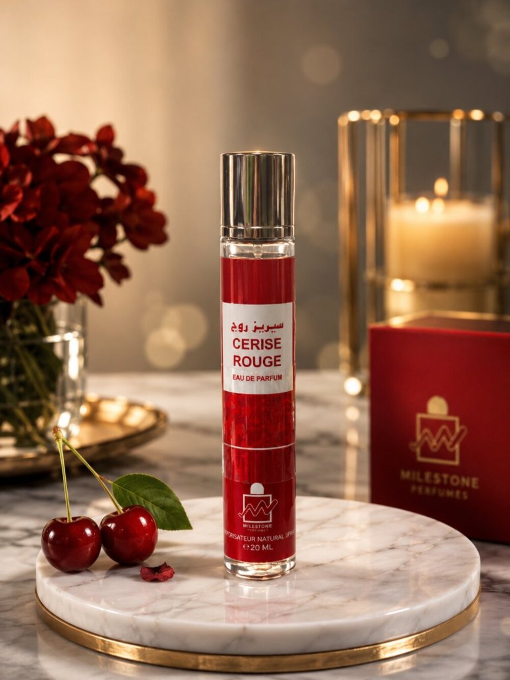 Milestone Cerise Rouge Eau De Parfum Unisex 20ml 0.68 oz Travel Size